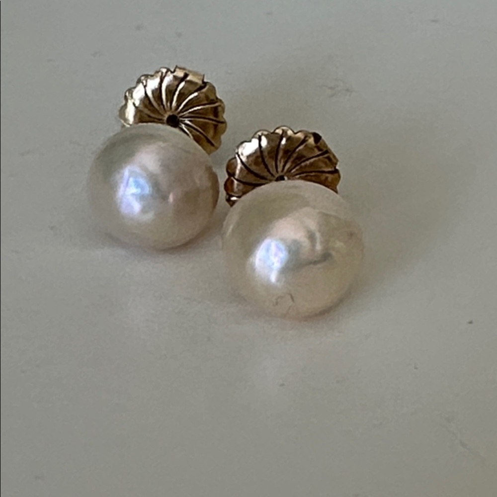 Kasumi Style Cultured Freshwater Pearl Earrings - Picture 2 of 4